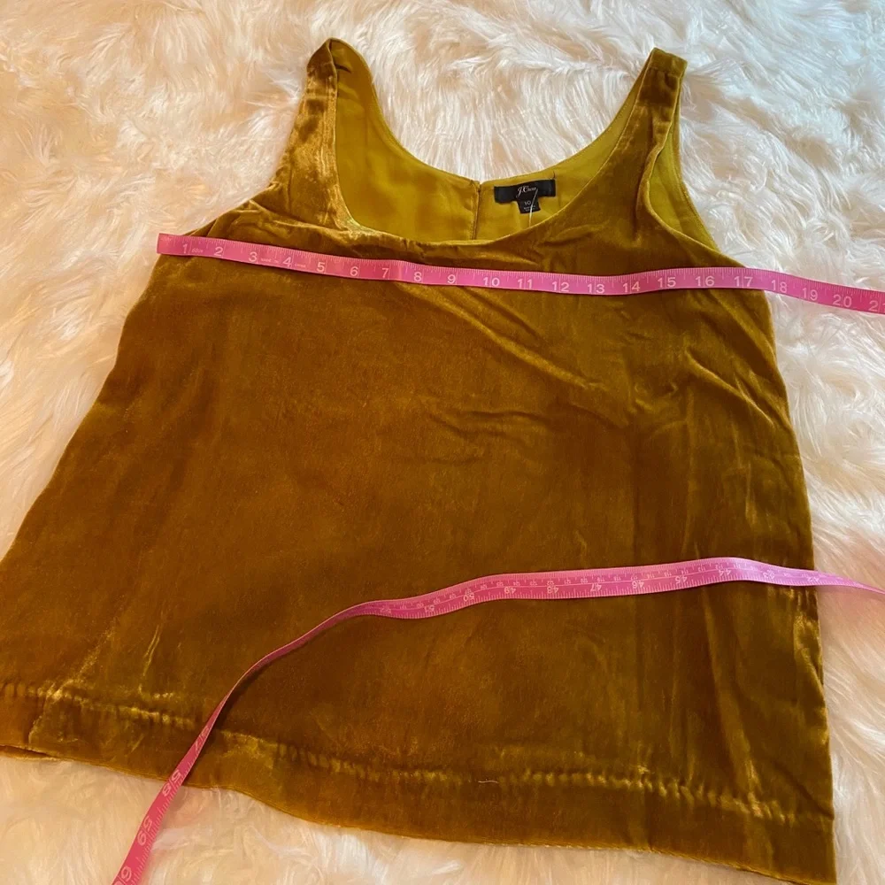 J.Crew NWT mustard yellow velvet boho top size medium